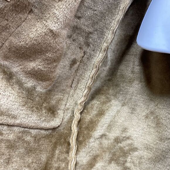 St. John's Bay Microsuede Faux Fur Lined Hooded Coat Large - Picture 8 of 8